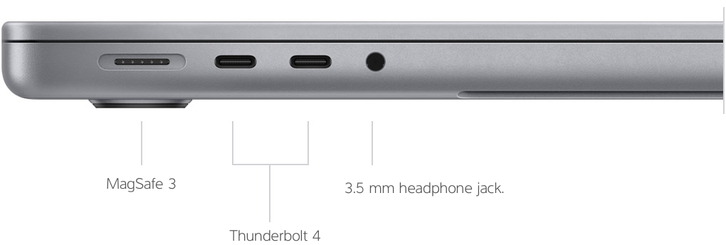 2 Thunderbolt ports